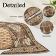 thumbnail image 3 of Brown Boho Body Pillow Covers, Retro Western Rustic Ethnic Tribal Patterns Soft Throw Pillow Cases with Invisible Zipper, Decorative Pillowcase Pillows Protectors for Sofa Bed Couchair 20"x54", 3 of 9