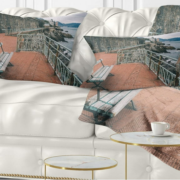 Designart 12" x 20" Red Polyester Throw Pillow
