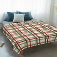 thumbnail image 4 of Green Red Checkered Blanket Soft Cozy Warm Throw Blanket for Couch, Plush Fuzzy Flannel Fleece Blankets for Sofa, Farmhouse Christmas Winter Striped Bed Blankets Lightweight Gifts for Women, 50"x60", 4 of 9