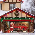 thumbnail image 4 of Garage Door Sign Merry Christmas Festive Decoration Polyester Material Weather Resistant Easy Installation Large Size Versatile Use for Family Gatherings Outdoor Indoor Garage Driveway Wall, 4 of 5