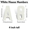 thumbnail image 2 of 4 Inch White Metal Letters, Modern House Numbers for Outside, White Door Mailbox Numbers, Metal House Address Letter and Number for Office Apartment Outside (4), 2 of 6