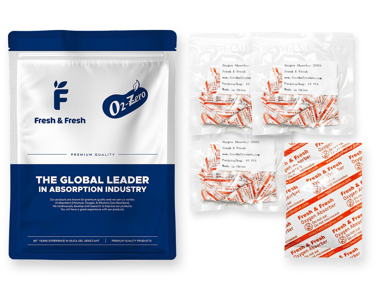 Fresh & Fresh (30 Packet) 300cc Premium Oxygen Absorbers Packets for