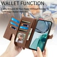 thumbnail image 3 of for Motorola Moto G62 5G Wallet Case, [Flower Embossed] Premium PU Leather Wallet Flip Protective Phone Case Cover with Card Slots and Stand with Wrist Strap for Motorola Moto G62 5G,Brown, 3 of 7