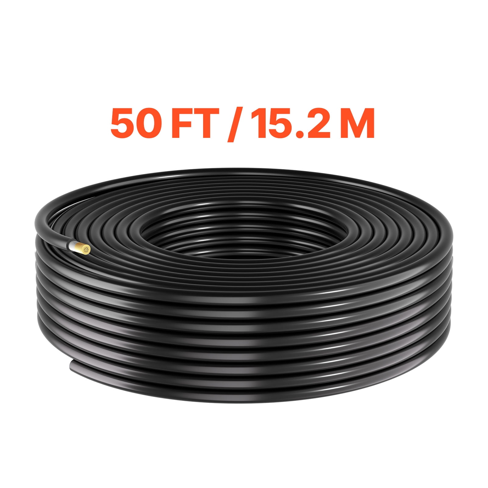 KFFKFF Solar Panel Wire Kit, 50 ft Black and 50 ft Red, 10 AWG (6 mm²) Extension Cable, PV Tinned Copper Wire, Suitable for Outdoor Off-Grid Photovoltaic Systems, Automotive, RV, Boat