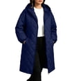 thumbnail image 4 of Luvrsol Women's Plus Size Hooded Long Puffer Coat Loose Padded Winter Jacket Casual Warm Outerwear, Navy XL-5XL, 4 of 9