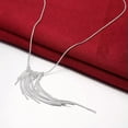 thumbnail image 2 of EOEMY Hot Fashion 925 Sterling Silver Charms Tassel Wicker Necklaces For Women Jewelry-18, 2 of 4