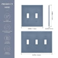 thumbnail image 3 of Dailycode Light Switch Plate Covers 2 Gang Wall Plate Plastics Outlet Covers for Kitchen Home Office Decor Blue, 3 of 8
