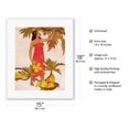 thumbnail image 2 of Breadfruit Girl - Hawaii - Royal Hawaiian Hotel - Vintage Color Aquatint Etching by John Melville Kelly c.1940s - Fine Art Rolled Canvas Print (Unframed) 11in x 14in, 2 of 4
