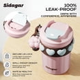 thumbnail image 3 of Sidagar 12 oz Insulated Coffee Tumbler with Lid, Stainless Steel Cute Travel Mug, Light Pink, 3 of 10