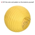 thumbnail image 4 of Uxcell 6" Paper Lanterns, Round Hanging Chinese/Japanese Lantern Decoration for Home Birthday Party, Yellow 5 Pcs, 4 of 7