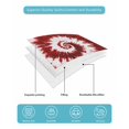 thumbnail image 5 of Red Ombre Twin Size Down Alternative Comforter, Lightweight Comforter Quilt Bedding Set with Pillow Shams Farmhouse Chic Tie Dye Abstract Retro Art All Seasons Bed Comforter Duvet Insert 68"x86", 5 of 7