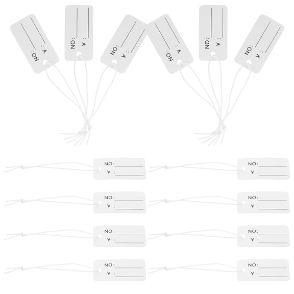 unbranded 100Pcs Price Tags Jewelry Tags with String Price Tags for Shopping Mall Blank Sale Tags