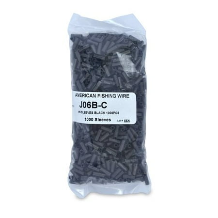 UPC: 0035926029033 | American Fishing Wire Single Barrel Crimp Sleeves Black Color Size 7 0.106 -Inch Inside Diameter 100-Pieces