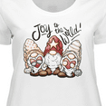 thumbnail image 4 of Inktastic Joy to the World Christmas Gnomes Women's Plus Size T-Shirt, 4 of 5