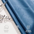 thumbnail image 4 of JIUZHEN Extra Long Velvet Curtains 120 inches - Soft Retro Blackout Velvet Drapes Room Darkening Thermal Insulated for Living Room/Villa, 52W x 120L, 2 Panels with Tiebacks,Blue, 4 of 9