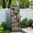 thumbnail image 2 of Outdoor Floor Standing Garden Water Fountains Rock Waterfall Fountain with LED Lights for Garden, Patio, Backyard, Deck, Porch and Home Art Decor, 2 of 6