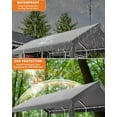 thumbnail image 5 of Lumiparty 10'x20' Heavy Duty Carport, Galvanized Steel Roof, All-Weather Metal Shelter with Windproof Ropes, Waterproof for Pickup, Boat, Garden & Tractors, Gray, 5 of 9