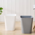 thumbnail image 2 of Kearding Cubo de basura respetuoso con el medio ambiente - Papelera de contenedor de basura ampliamente utilizada y resistente a los olores Suministros de limpieza para el hogar blanco S19*19*23.2 cm, 2 of 6