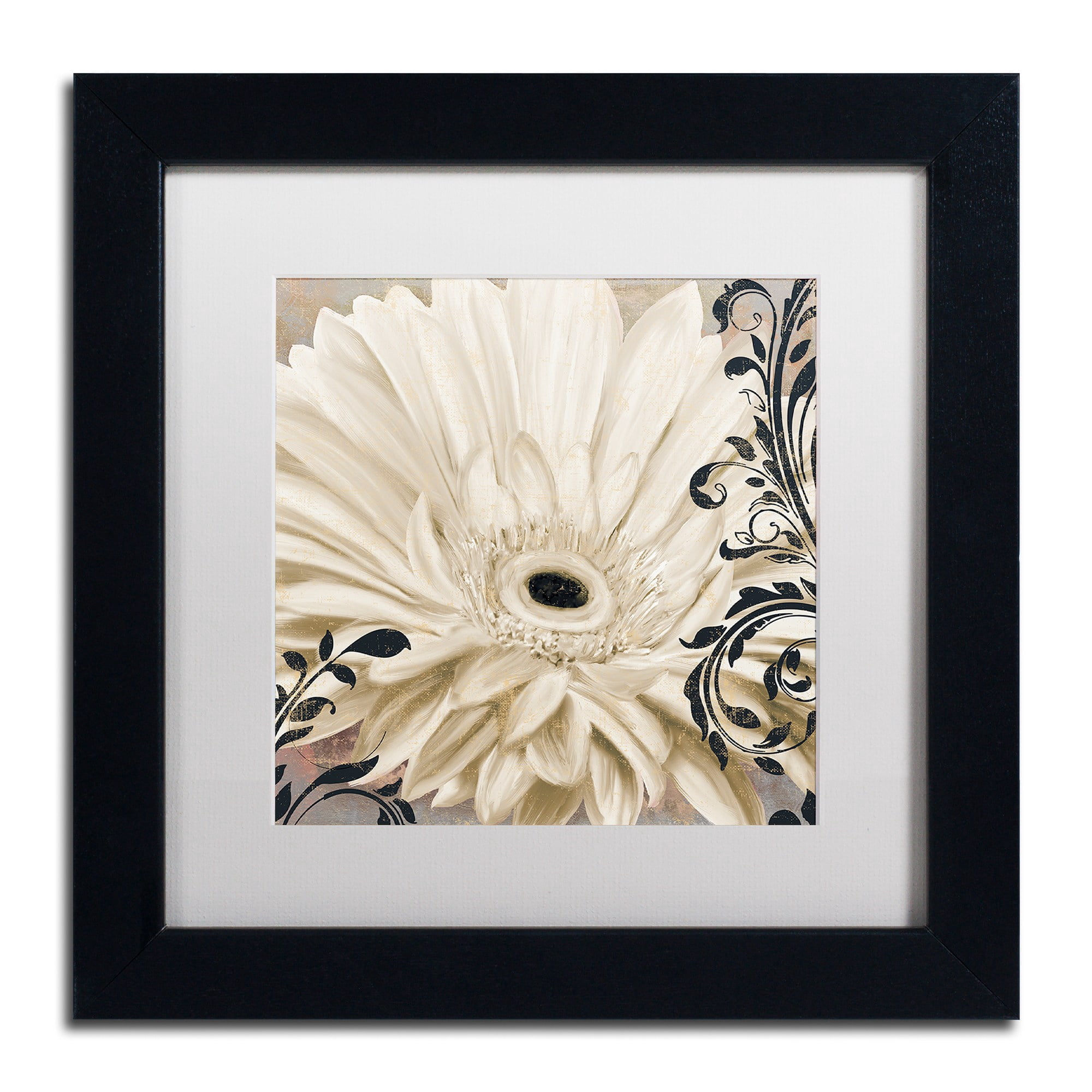 Trademark Fine Art "Winter White I" Canvas Art by Color Bakery White Matte, Black Frame