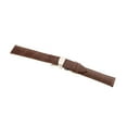 thumbnail image 4 of facefd Leather Watch Band Butterfly Deployment Clasp Buckle Coffee 18mm, 4 of 8