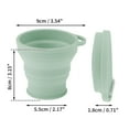 thumbnail image 2 of Unique Bargains 1Pc Collapsible Cups Portable Folding Cup with Carabiner Folded Height 1.8cm Camping Water Cup 180ml Green, 2 of 5
