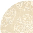 thumbnail image 4 of SAFAVIEH Bella Glenna Medallion Floral Wool Area Rug, Beige/White, 5' x 5' Round, 4 of 5