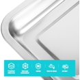 thumbnail image 5 of ABCISI Stainless Steel Cat Litter Box- Low Entry Litter Box for Small Cats Hamster Rabbits, Small Open Nonstick Metal Kitten Litter Tray, 31.50X21.50X4.50CM, Silver, 5 of 9