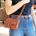 thumbnail image 3 of Jack Georges Voyager Hand-Stained Buffalo Leather Mini Crossbody Bag #7610 (Honey), 3 of 3