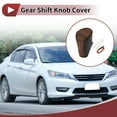 thumbnail image 2 of Cubierta de pomo de cambio de marcha antideslizante Unique Bargains para Honda Accord 8, protector de manija de cambio de palanca de cuero negro y marrón, 2 of 6