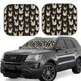 thumbnail image 2 of Uemuo Flowe Rooster Printed 2 PCS Car Windshield Sun Shade, Auto Sun Heat and UV Rays Blocker, Foldable Automotive Front Window Sunshade Protector, 2 of 7