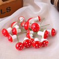 thumbnail image 2 of 50 Pcs Ornement Champignon Réaliste Festif Décoratif Mini Champignon Rouge pour Fête, 2 of 10