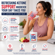 Dr. Colbert, MD Instant Ketones Powder | Raspberry Lemonade | Keto Zone | Divine Health | Recommended in The Keto Zone Diet Book | GoBHB | Exogenous BHB Ketone Salts | 4.59oz | 21 Servings