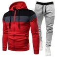 thumbnail image 2 of Track Suit For Sweatsuits Men Set, Men's Tracksuits 2 Piece Hoodie Outfit Tracksuit Outfits Hooded Athletic Casual Jogging Sweatsuits (XXXL,Red), 2 of 3