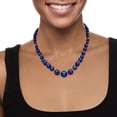 thumbnail image 2 of Ross-Simons 6-13mm Lapis Bead Graduated Necklace With 14kt Yellow Gold, Women's, Adult, 2 of 8