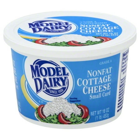 Model Dairy Non Fat Small Curd Cottage Cheese 16 Oz Walmart Com