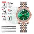 thumbnail image 3 of Reloj Acero Inoxidable Brillantes Esfera Fechador Cx Color de la correa Oro Rosado Plata, 3 of 5