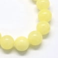 thumbnail image 2 of 10 strand Natural Dyed Yellow Jade Gemstone Bead Strands Round Champagne Yellow 8mm Hole: 1mm 50pcs/strand 15.7 inch, 2 of 3