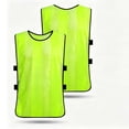 thumbnail image 2 of Kids Mesh Scrimmage Vest Boys Girls Soccer Training Pinnies Breathable Team Practice Jersey for PE Sports Camp 5-12 Years Green, 2 of 5