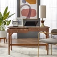 thumbnail image 5 of TMS Vera Mid-Century Modern 2-Drawer Desk, Walnut Finish, 5 of 5