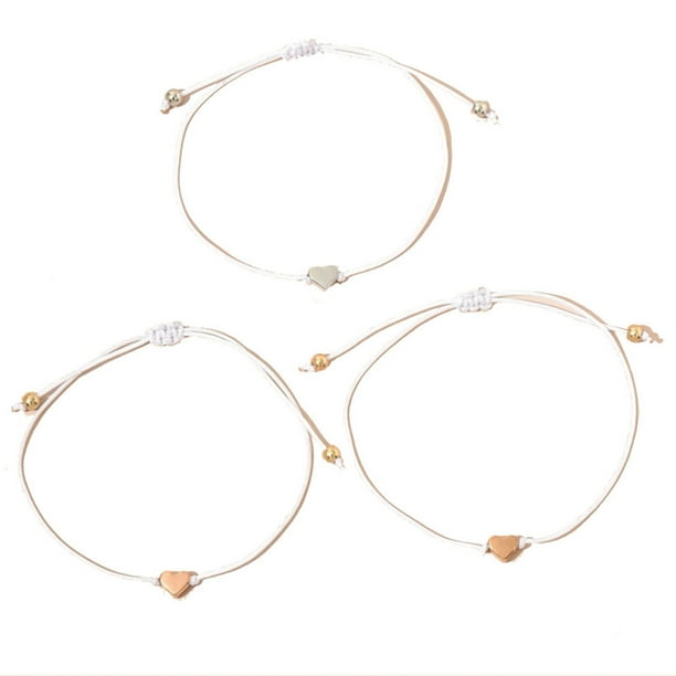 Diseño Bohemio Mujeres Accesorio Lindo Ornamento de Punto Pulsera Playa Corazón Pulseras