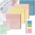 thumbnail image 1 of Sticky Notes Tecolu Transparent 500 hojas con pestaña de índice, 1 of 7