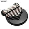 ammoon 17-Key Thumb Piano Black Acrylic Kalimba Mbira Musical Instrument with Carrying Case Tone Stickers Tuning Hammer Finger Protector Padding Wipe Cloth