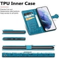 thumbnail image 4 of Crossbody Wallet Cell Phone Case for Samsung Galaxy S22,Cute Cat Dog Cartoon Style Flip Case Cover with Removable Lanyard Strap for Samsung Galaxy S22 MGG Blue, 4 of 14