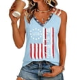 thumbnail image 2 of Bbyeadc 250 Anniversary USA Shirt Women V Neck Sleeveless Tank Top Patriotic Vest 250th Anniversary USA Flag Eagle Tee 1776-2026 Gift,Light Blue (L), 2 of 5