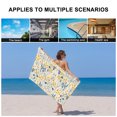 thumbnail image 5 of Blue Yellow Flowers Towel Set of 3, Soft Microfiber Bath Towels, Hand Towel, Washcloths, Botanical Blossom Motif Quick-Dry Absorbent Towels for Bathroom Kitchen Hotel Beach Gym Spa, 5 of 9