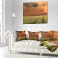 thumbnail image 2 of Designart Sunset over a Field of Cereals - Landscape Printed Throw Pillow - 16x16, 2 of 4
