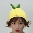 thumbnail image 6 of Jiibva Pineapple Hat Cute Beanie Crochet Hat Women Fruits Knitted Winter Headgear Halloween Christmas Clothing Accessories, 6 of 7