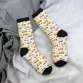 thumbnail image 5 of Susaid Cars Print Men's Moisture Wicking Cushioned Crew Work Boot Socks Suitable for Size 36-45, 5 of 6