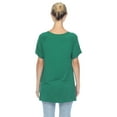 thumbnail image 3 of White Mark Women's Crisscross Neck Short Sleeve Top, 3 of 5