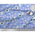 thumbnail image 2 of Soimoi Cotton Cambric Fabric Robin,Butterfly & Anemone Floral Fabric Prints by Yard 56 Inch Wide, 2 of 3